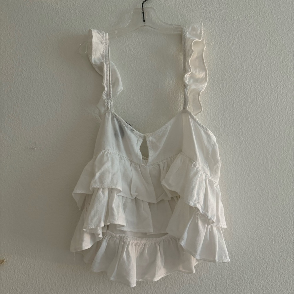 White Ruffle Blouse - Picture 5 of 5